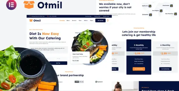 Otmil – Diet & Clean Food Catering Services Elementor Template Kit